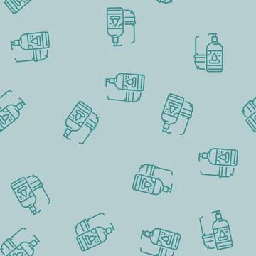 Use light body lotion after showering line seamless pattern Stock Illustration