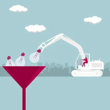 Use a loader to load the bulb into the funnel. 스톡 일러스트