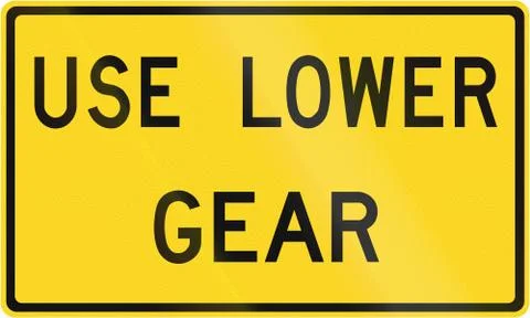 Use Low Gear in Canada Stock Illustration