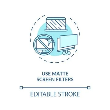 Use matte screen filters concept icon 스톡 일러스트