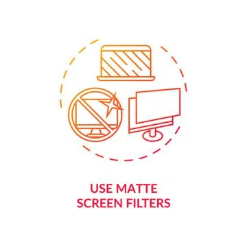 Use matte screen filters concept icon 스톡 일러스트