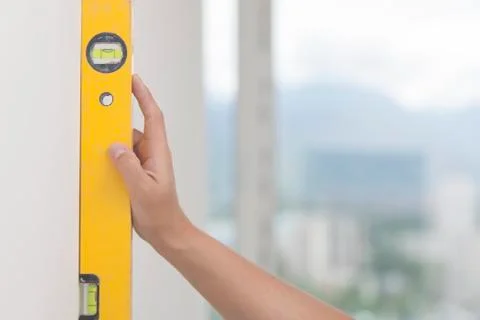 Use of the measuring tool Stock Photos