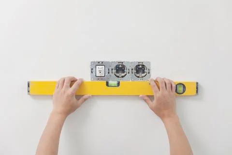 Use of the measuring tool Stock Photos