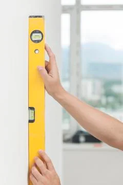 Use of the measuring tool Stock Photos