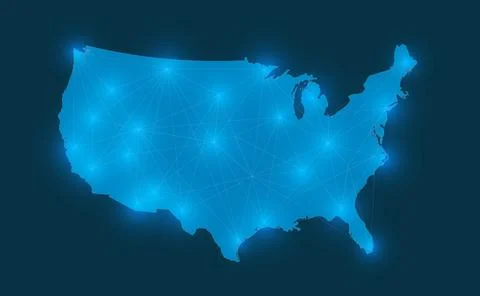 Use network map, great design for any purposes. Abstract digital background Stock Illustration