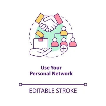 Use personal network concept icon Stock Illustration