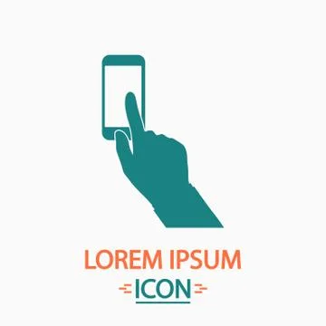 Use phone computer symbol Illustrazione stock