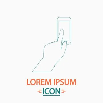 Use phone computer symbol Stock Illustration