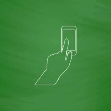 Use phone computer symbol Illustrazione stock