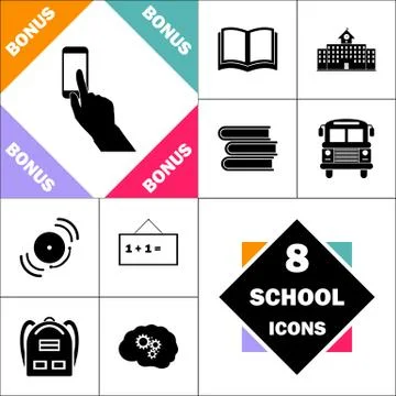 Use phone computer symbol Illustrazione stock