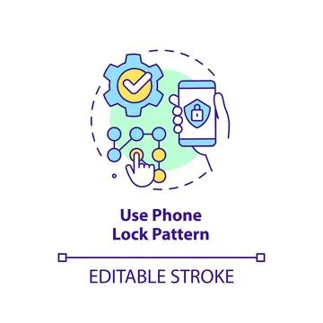 Use phone lock pattern concept icon Stockillustratie