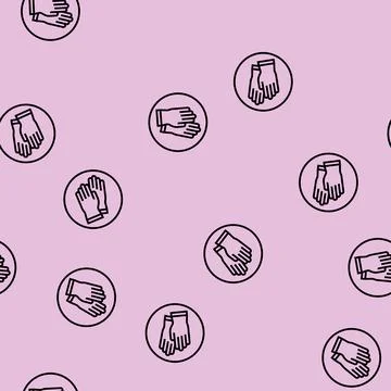 Use protective gloves line seamless pattern Stock Illustration