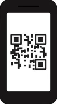 Use QR code Symbol | Scanning QR code, QR code link Stock Illustration