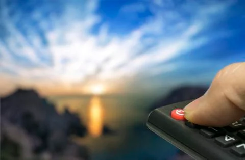 Use the remote control Stock Photos