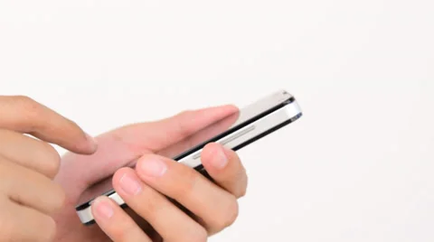 Use Smart Phone Side View Stock Footage 38638487