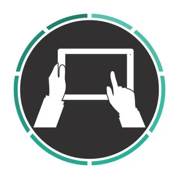 Use Tablet computer symbol Stock Illustration