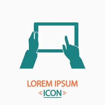 Use Tablet computer symbol Illustrazione stock