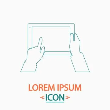 Use Tablet computer symbol 스톡 일러스트