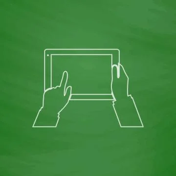 Use Tablet computer symbol Stock Illustration