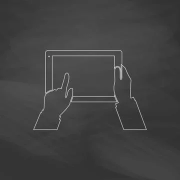 Use Tablet computer symbol Illustrazione stock