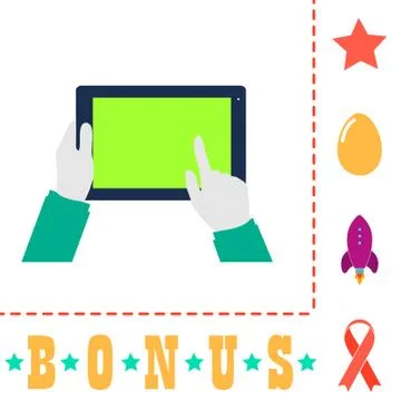 Use Tablet computer symbol イラスト素材