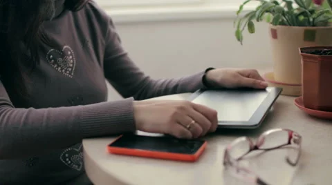 Use tablet Stock Footage 49752819