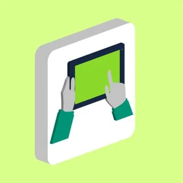 Use Tablet, Tap Simple vector icon. Illustration symbol design template for w Illustrazione stock