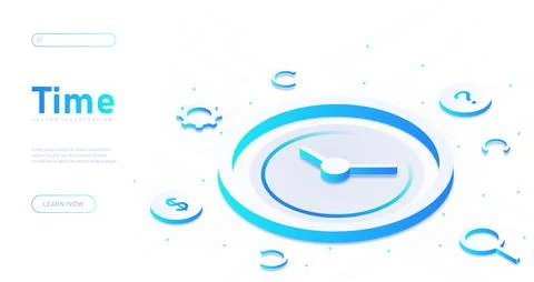 Use of time white poster vector Illustrazione stock