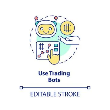 Use trading bots concept icon Stock Illustration