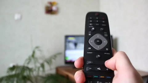 Use the TV remote control Stock Footage 42852349