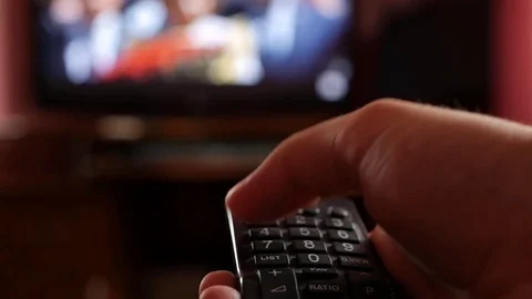 Use the TV remote control Stock Footage 80216883