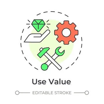 Use value multi color concept icon 스톡 일러스트