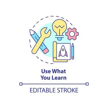 Use what you learn concept icon イラスト素材