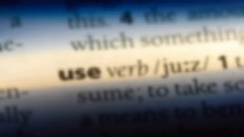 Use word in a dictionary. Stock Footage 99562619