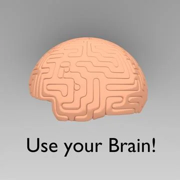Use your Brain concept Stock Illustration