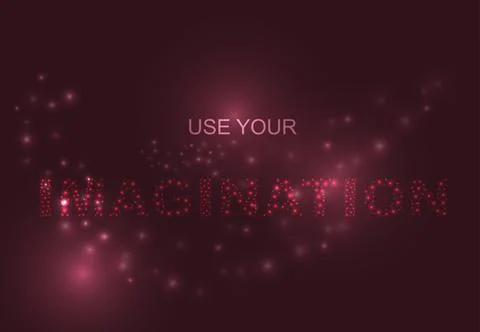 Use your imagination concept. Abstract typography with circles Stock Illustration