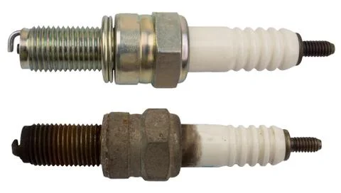 Used and new sparkplug Stock Photos