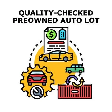 Used auto trading process concept vector art Stock Illustration