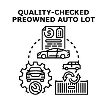 Used auto trading process concept vector art Stock Illustration