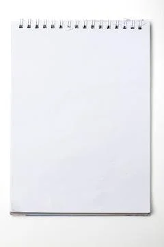 Used blank note book with ring binder isolated on white Stock Photos