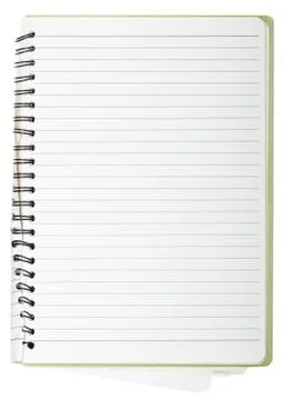 Used blank note book with ring binder isolated on white Stock Photos