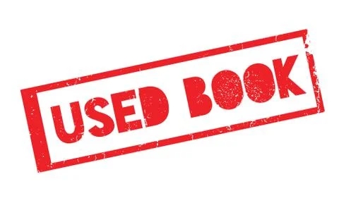 Used Book rubber stamp Illustrazione stock