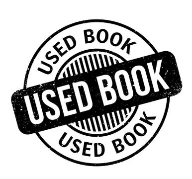 Used Book rubber stamp Illustrazione stock