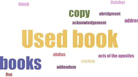 Used Book Wordcloud Animated On White Background Stock Footage 107215212