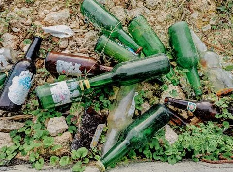 Used bottles Stock Photos
