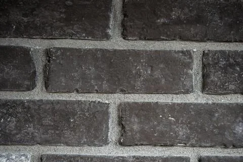 Used Brick Smoke Stack Brick Veneer Wall Texture - Dark Brown Brick Backgroun Stock Photos