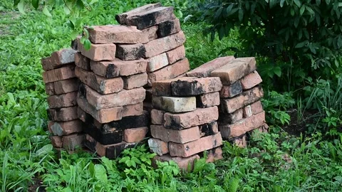 Used brick warehouse Stock Footage 138739980