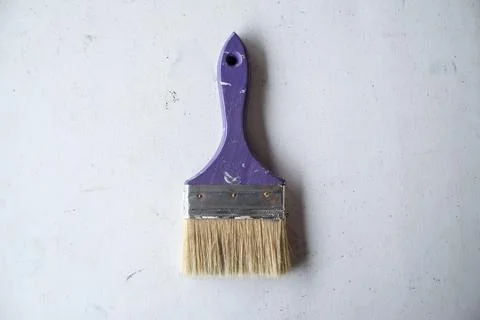 Used brush on a white background Stock-Fotos