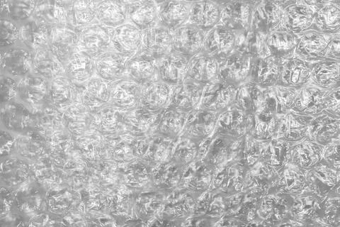 Used bubble wrap, close-up background photo Stock Photos