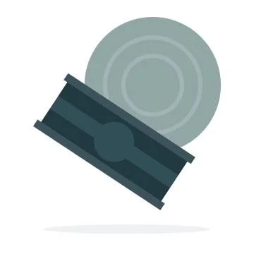 Used can tin vector flat isolated Stock Illustration